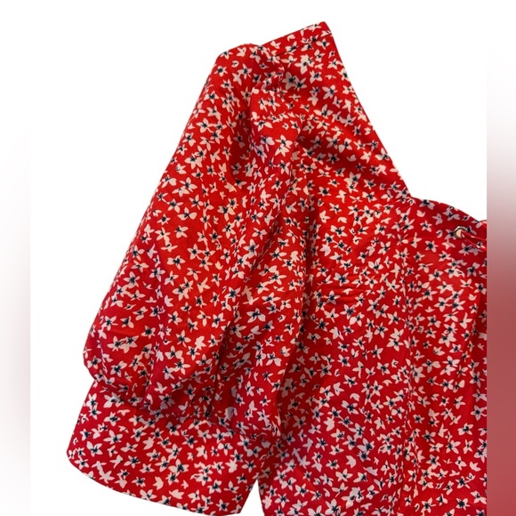 NWT Red Floral Summer Mini Dress - Picture 5 of 6